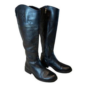 Vince Camuto Women's Black Leather Riding Boots Tall Equestrian Size 6.5M